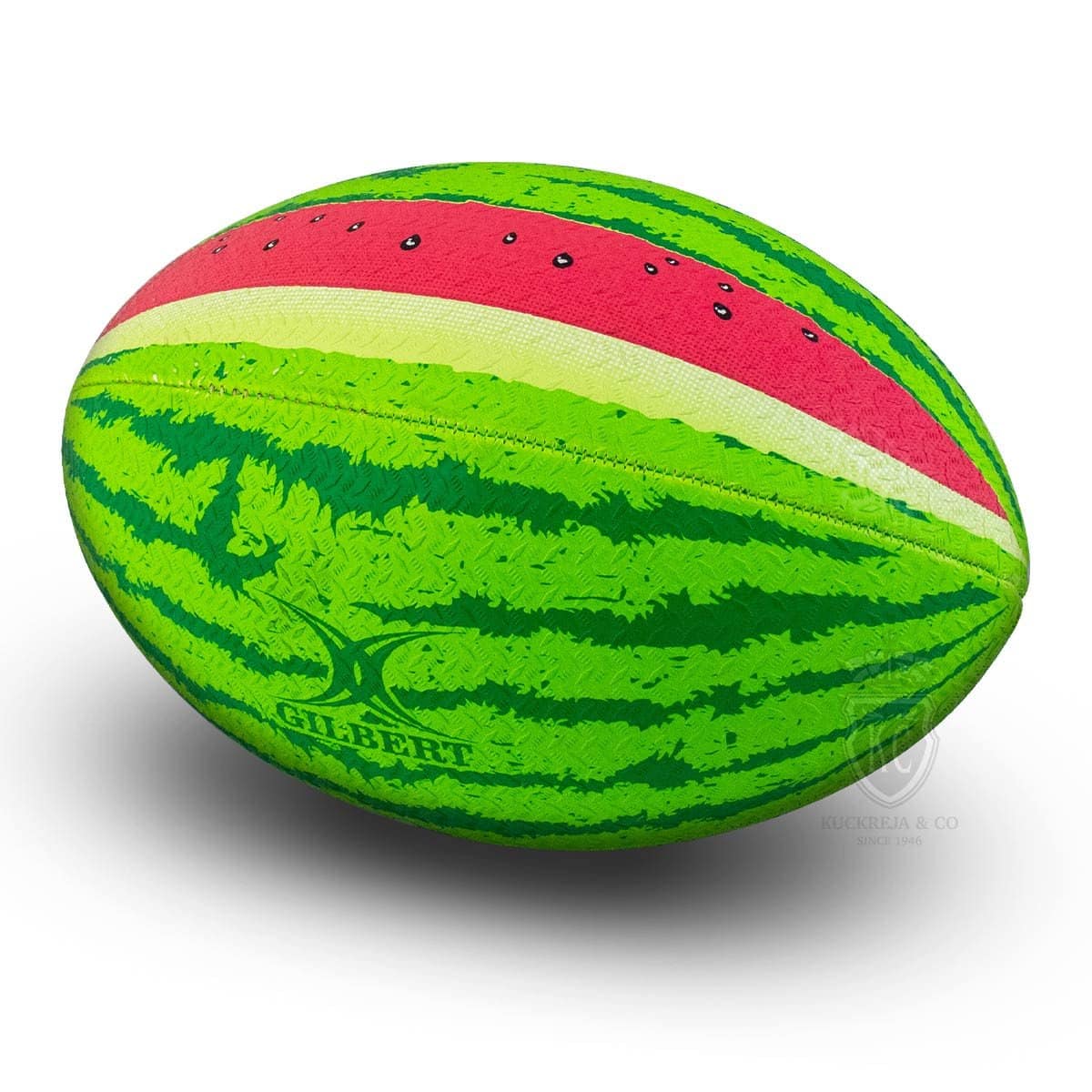 Gilbert Randoms Rugby Ball – Watermelon (Size 5) - Image 3
