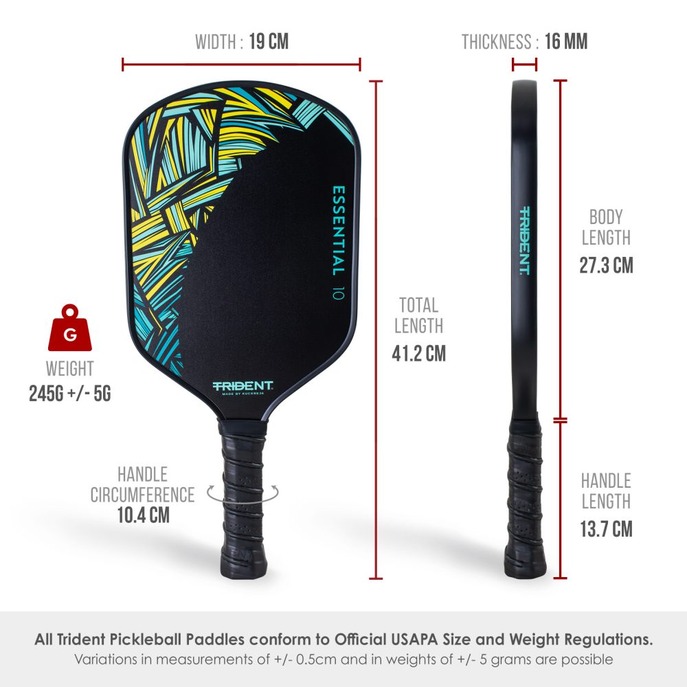 Trident Essential 10 Pickleball Paddle – Jungle Yellow - Image 5