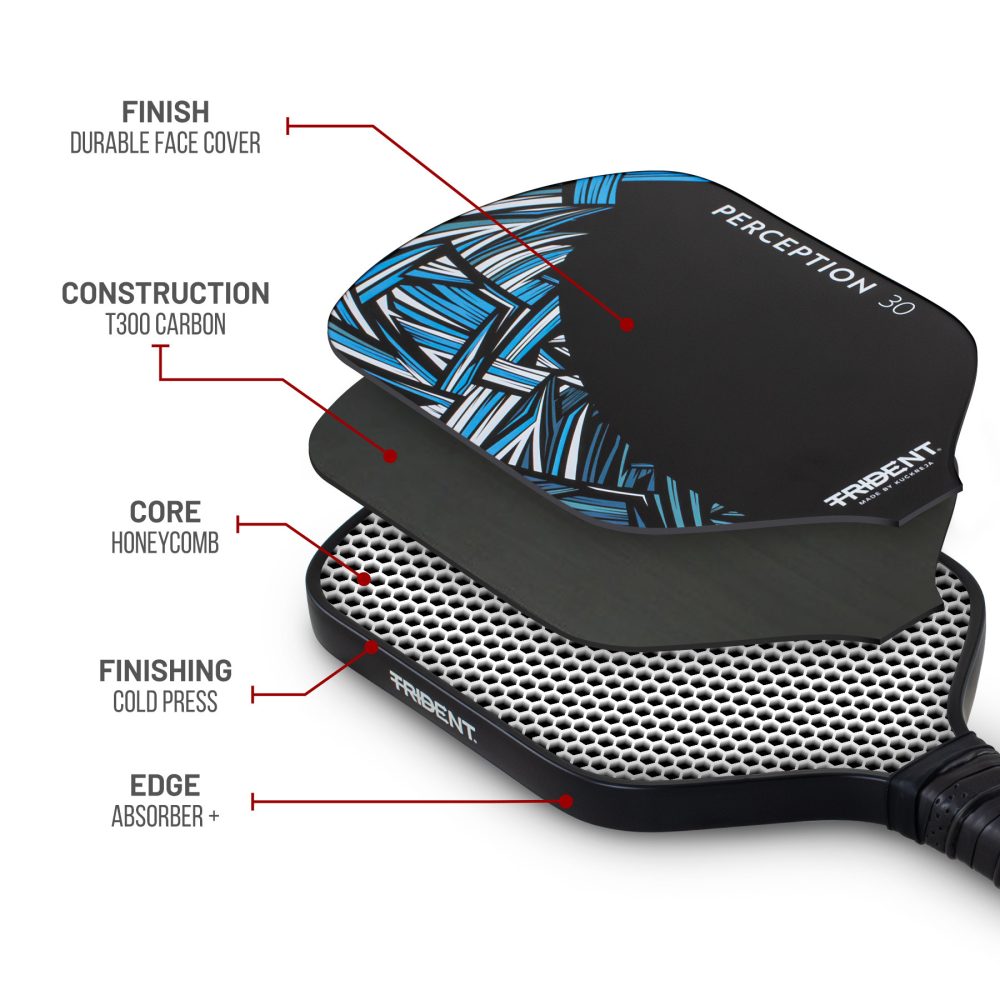 Trident Perception 30 Pickleball Paddle – Steel Blue - Image 3