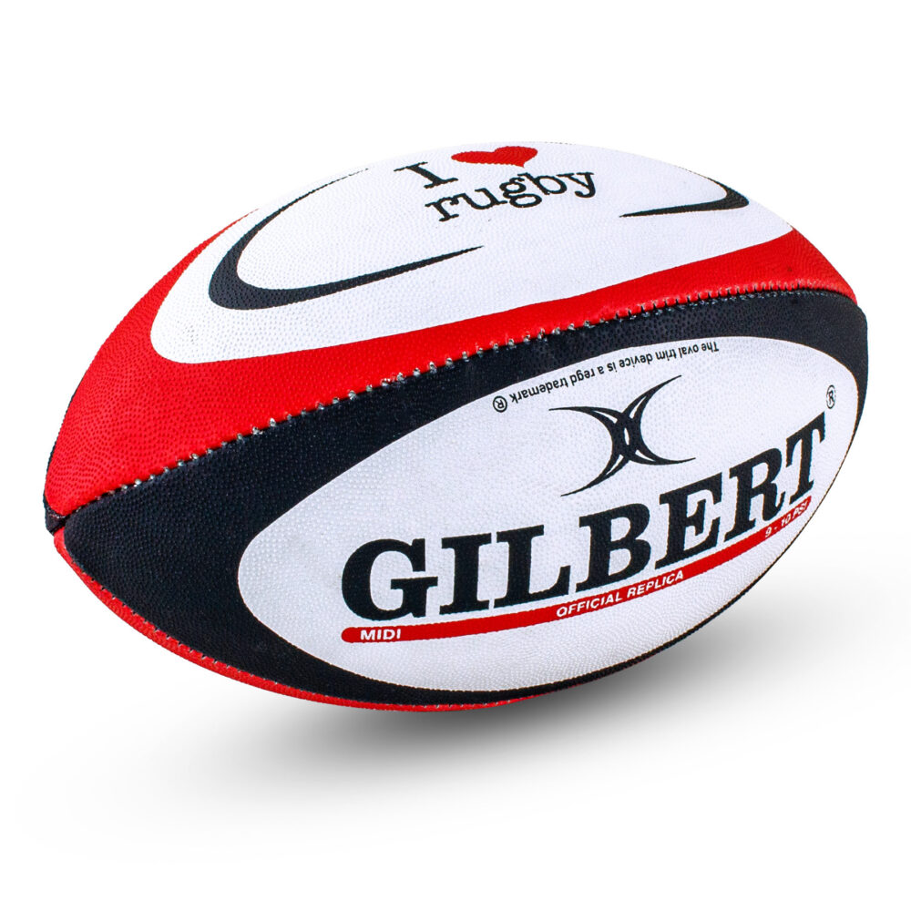 Gilbert I Love Rugby Midi Rugby Ball (Size 2) - Image 3