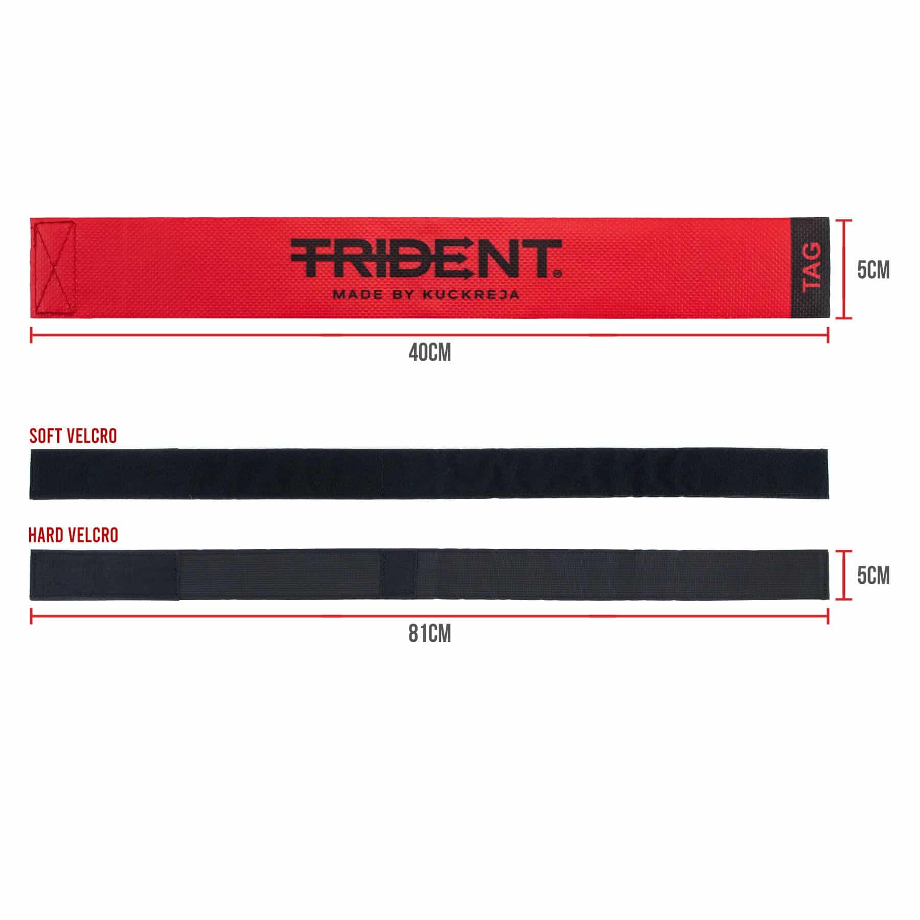Trident Rugby Tag Belt – Red - Image 3