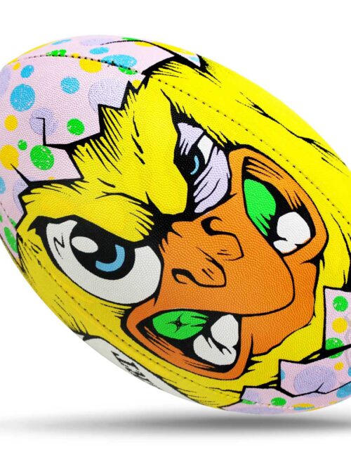 Gilbert Randoms Rugby Ball – Angry Chicken (Size 5)