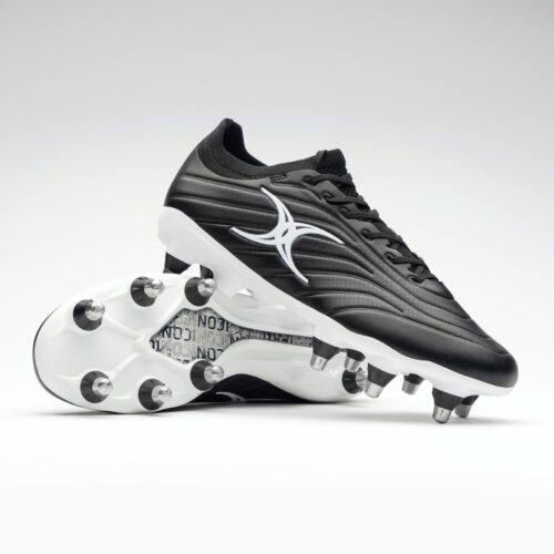 Gilbert Icon Power X Rugby Boots – 8 Stud (Black)