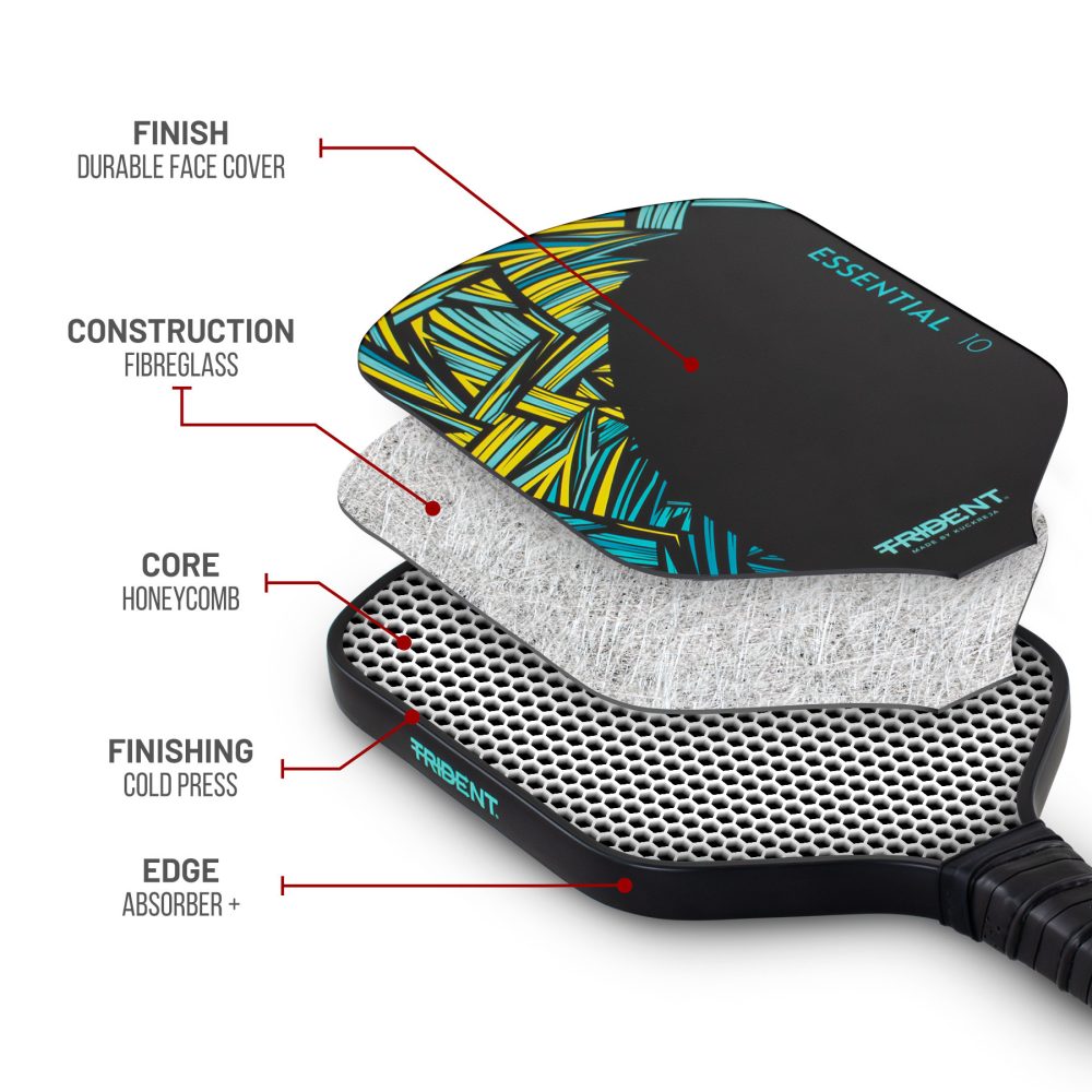 Trident Essential 10 Pickleball Paddle – Jungle Yellow - Image 6
