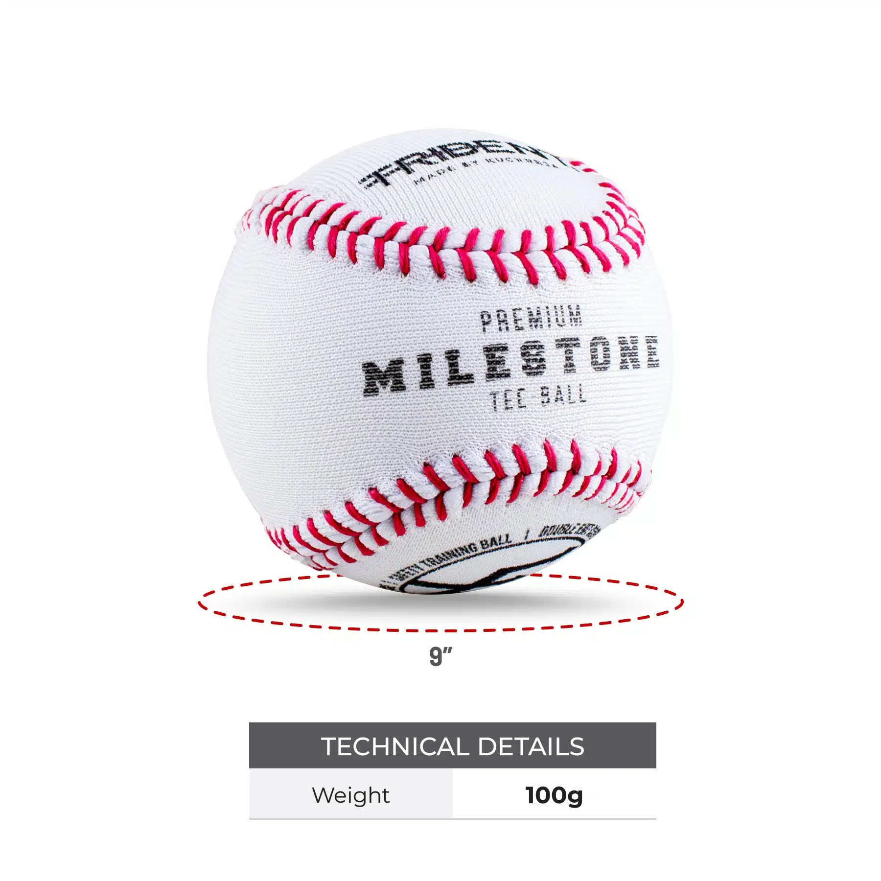 Trident Milestone Double Knit Teeball – 9″ - Image 4